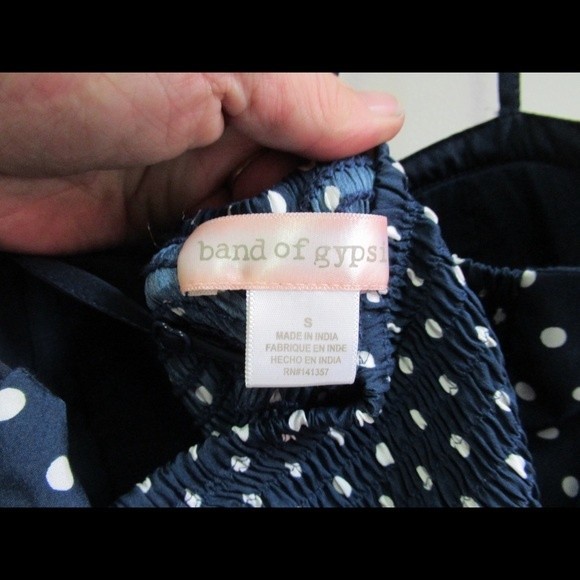 Band of Gypsies polkadot maxi dress with shorts high low dress - Picture 3 of 5